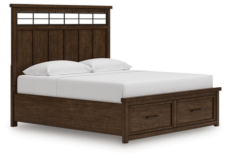 Taffenbrook Medium Brown King Storage Platform Bed from Ashley - Luna Furniture