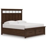 Taffenbrook Medium Brown King Storage Platform Bed from Ashley - Luna Furniture
