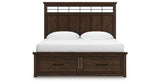 Taffenbrook Medium Brown King Storage Platform Bed from Ashley - Luna Furniture