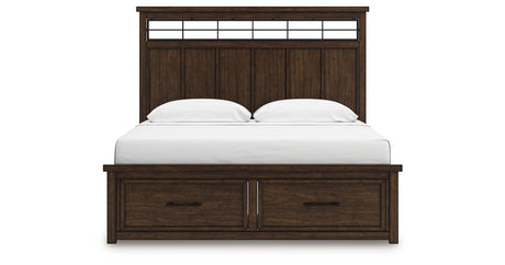 Taffenbrook Medium Brown King Storage Platform Bed from Ashley - Luna Furniture