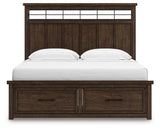 Taffenbrook Medium Brown King Storage Platform Bed from Ashley - Luna Furniture