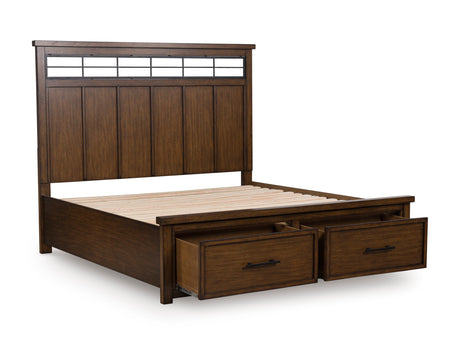 Taffenbrook Medium Brown King Storage Platform Bed from Ashley - Luna Furniture