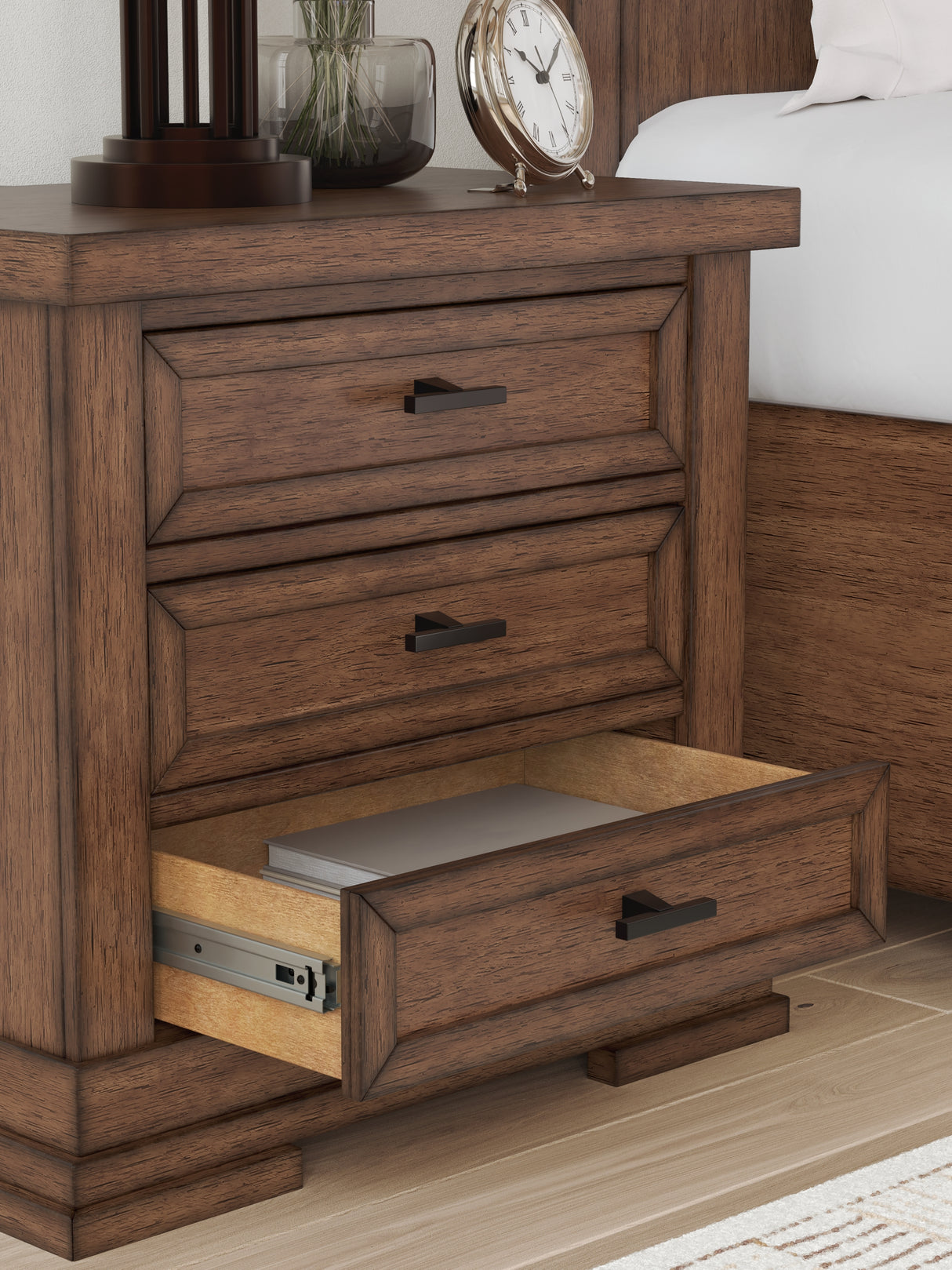 Taffenbrook Medium Brown Nightstand from Ashley Furniture - Luna Furniture