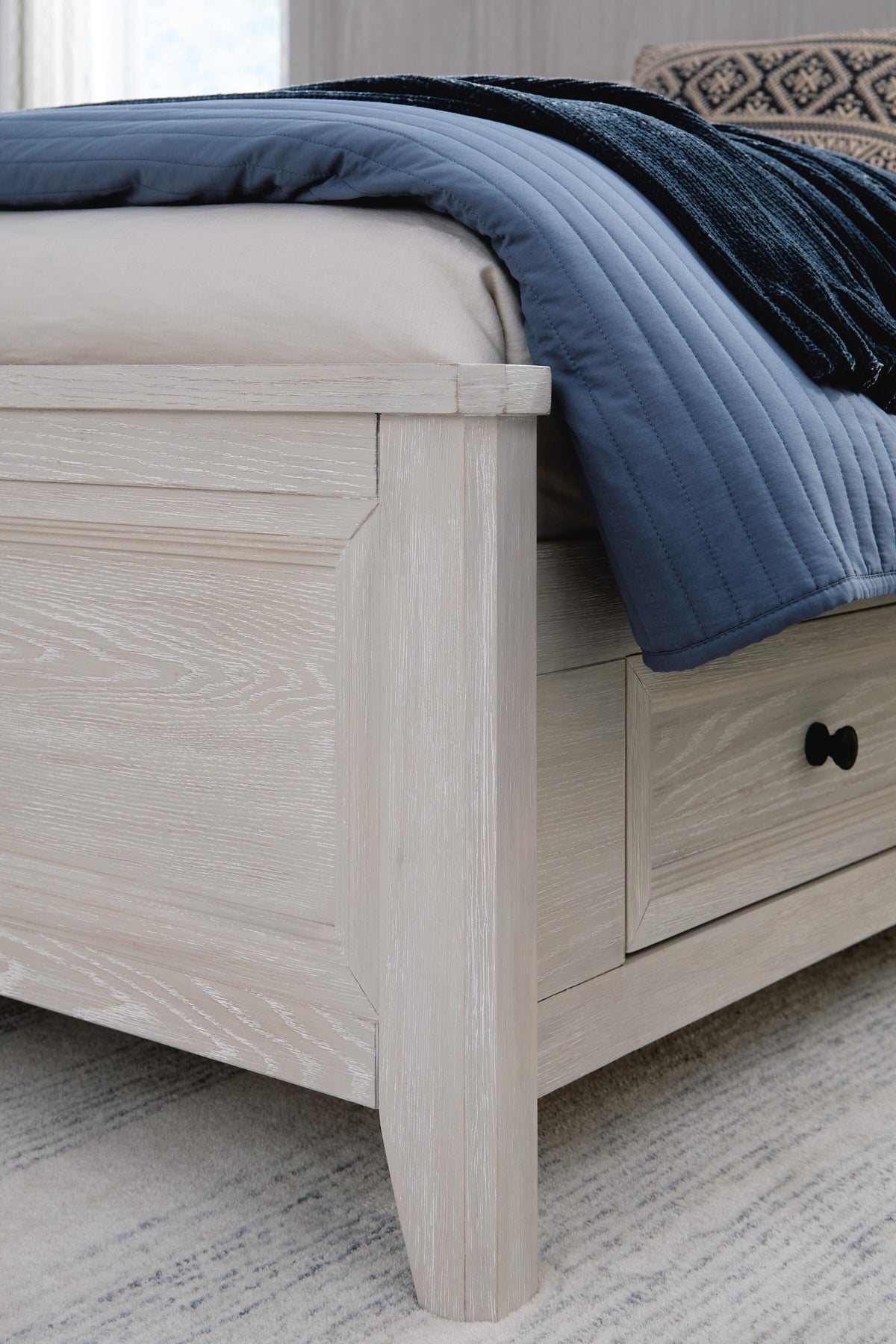 Darbonton Dove White California King Panel Storage Bed from Ashley - Luna Furniture