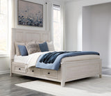 Darbonton Dove White Queen Panel Storage Bed from Ashley - Luna Furniture