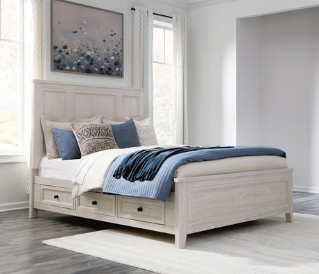 Darbonton Dove White Queen Panel Storage Bed from Ashley - Luna Furniture