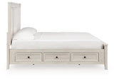 Darbonton Dove White King Panel Storage Bed from Ashley - Luna Furniture