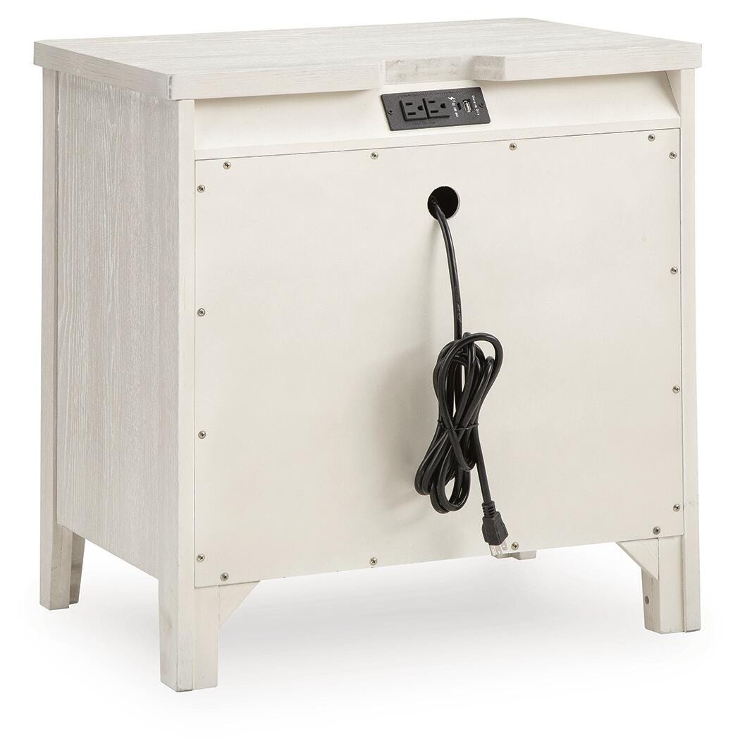 Darbonton Dove White Nightstand from Ashley - Luna Furniture