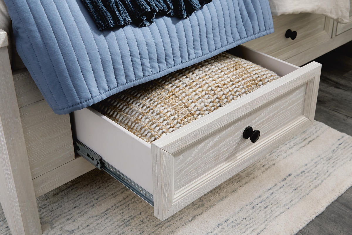 Darbonton Dove White King Panel Storage Bed from Ashley - Luna Furniture