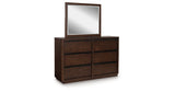 Dilenno Dark Brown Dresser and Mirror from Ashley Furniture - Luna Furniture