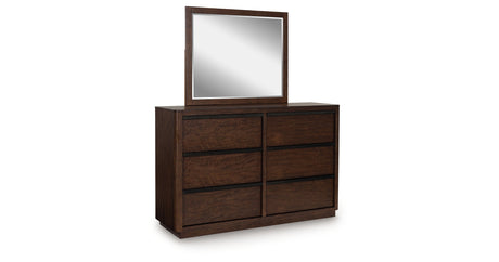 Dilenno Dark Brown Dresser and Mirror from Ashley - Luna Furniture