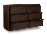 Dilenno Dark Brown Upholstered Panel Bedroom Set from Ashley - Luna Furniture