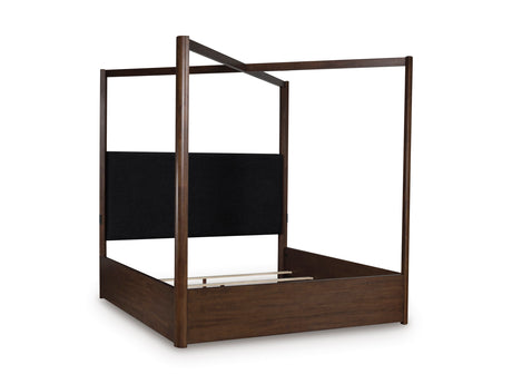 Dilenno Dark Brown Canopy Bedroom Set from Ashley Furniture - Luna Furniture