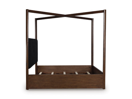 Dilenno Dark Brown Canopy Bedroom Set from Ashley Furniture - Luna Furniture