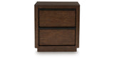 Dilenno Queen Canopy Bed with Mirrored Dresser, Chest and Nightstand in Dark Brown from Ashley Furniture - Luna Furniture