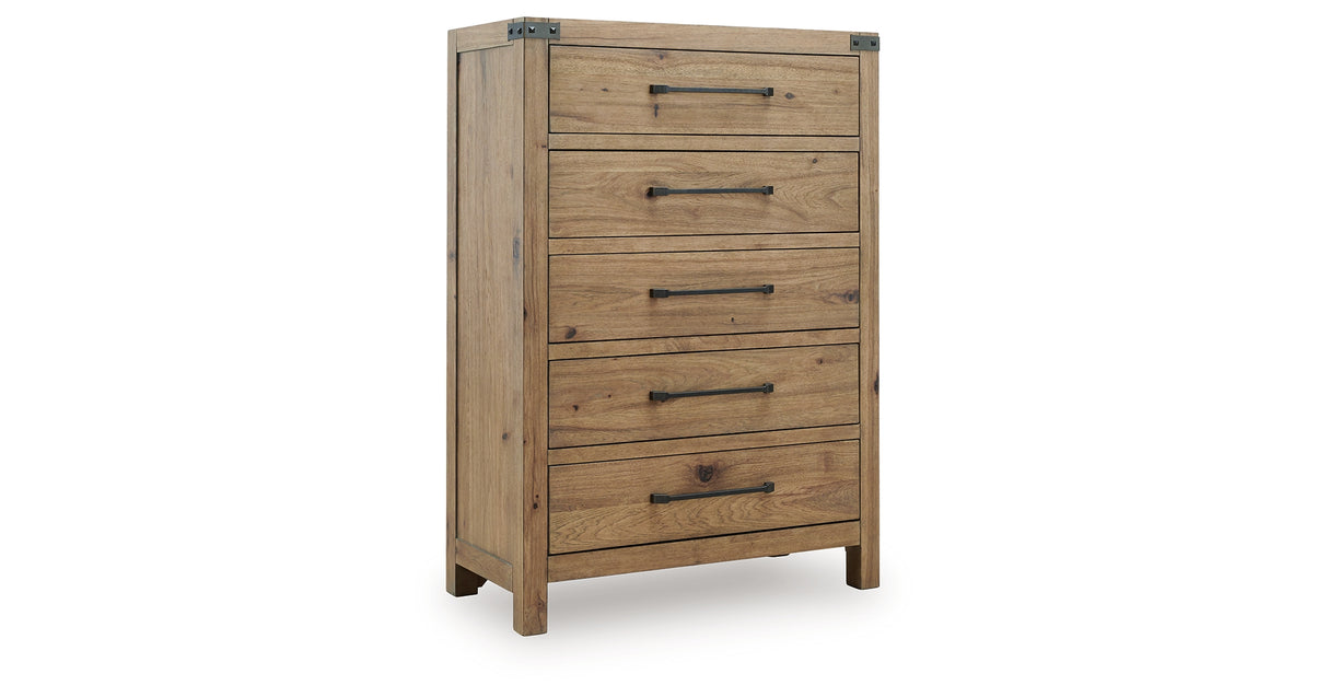 Ridgester Light Brown Chest of Drawers from Ashley - Luna Furniture