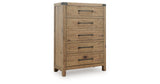 Ridgester Light Brown Chest of Drawers from Ashley - Luna Furniture