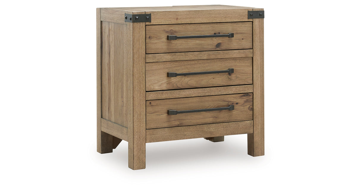 Ridgester Light Brown Nightstand from Ashley - Luna Furniture