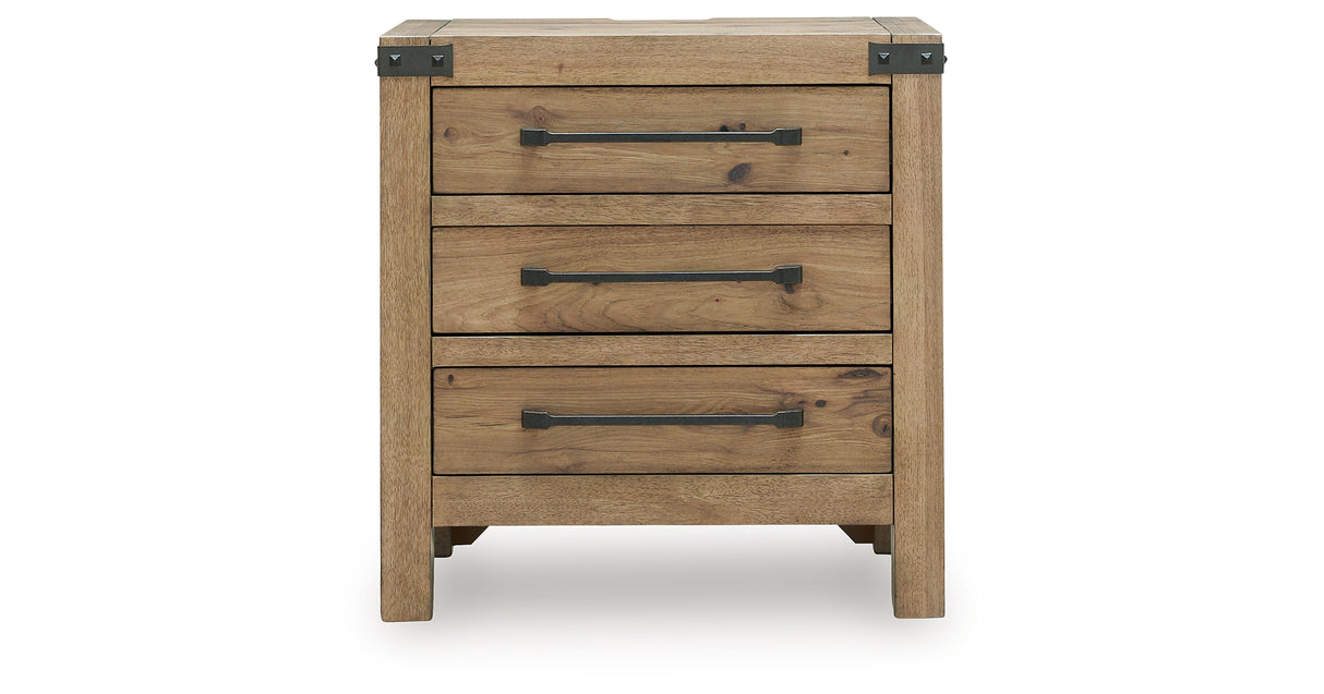 Ridgester Light Brown Nightstand from Ashley - Luna Furniture