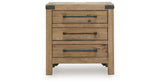 Ridgester Light Brown Nightstand from Ashley - Luna Furniture