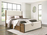 Marxmore Brown King Upholstered Storage Bed from Ashley - Luna Furniture