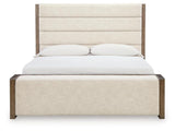 Marxmore Brown California King Upholstered Storage Bed from Ashley - Luna Furniture
