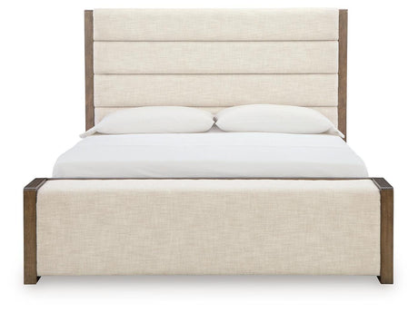 Marxmore Brown California King Upholstered Storage Bed from Ashley Furniture - Luna Furniture