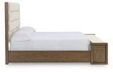 Marxmore Brown King Upholstered Storage Bed from Ashley - Luna Furniture