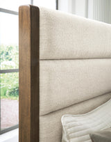Marxmore Brown King Upholstered Storage Bed from Ashley - Luna Furniture