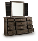 Wickenger Dark Brown Dresser and Mirror from Ashley - Luna Furniture