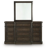Wickenger Dark Brown Dresser and Mirror from Ashley - Luna Furniture