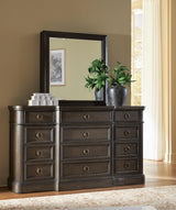 Wickenger Dark Brown Dresser and Mirror from Ashley - Luna Furniture
