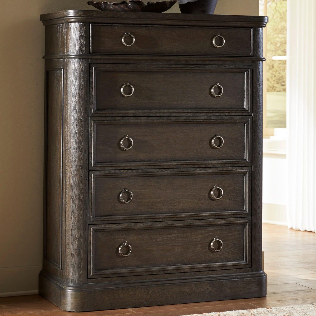 Wickenger Dark Brown Chest of Drawers from Ashley - Luna Furniture