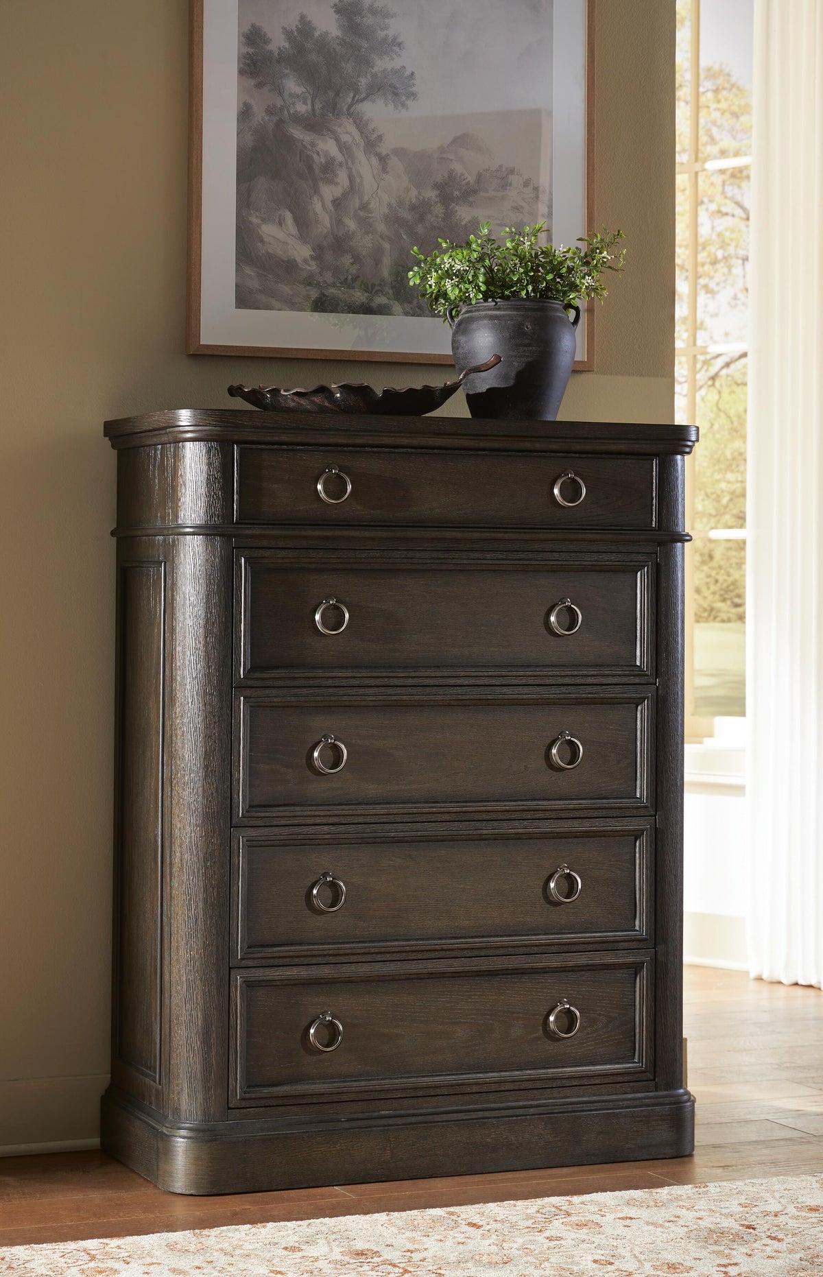 Wickenger Dark Brown Chest of Drawers from Ashley - Luna Furniture