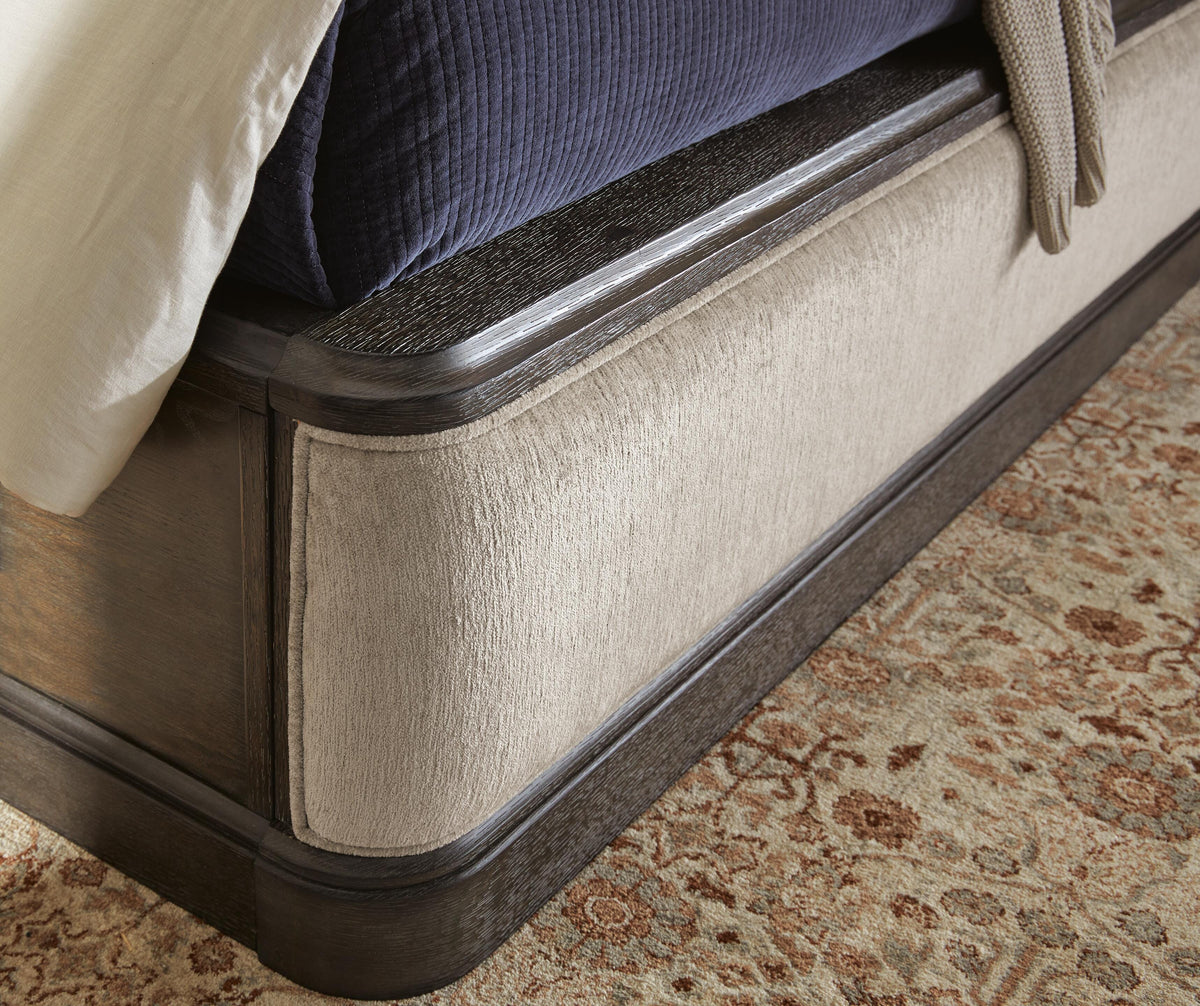 Wickenger Dark Brown King Upholstered Panel Bed from Ashley - Luna Furniture