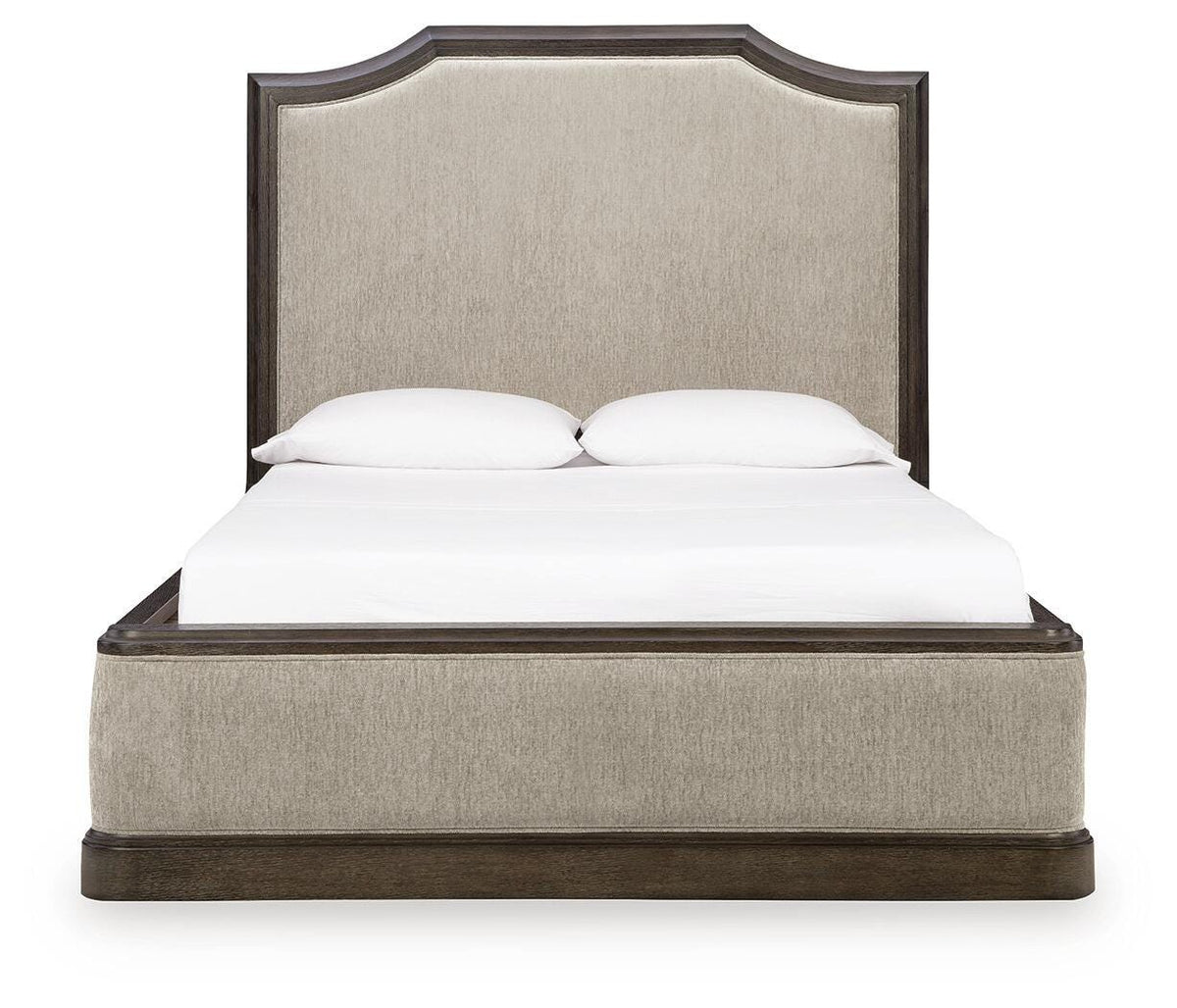 Wickenger Dark Brown Queen Upholstered Panel Bed from Ashley - Luna Furniture