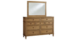 Sharlance King Upholstered Panel Bed with Mirrored Dresser, Chest and Nightstand in Light Brown from Ashley - Luna Furniture