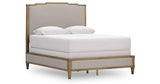 Sharlance Light Brown Queen Upholstered Panel Bed from Ashley - Luna Furniture
