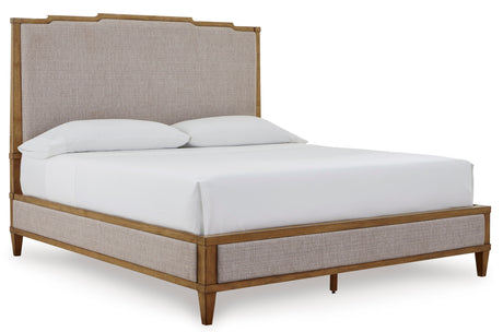 Sharlance Light Brown Upholstered Panel Bedroom Set from Ashley - Luna Furniture