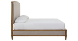 Sharlance King Upholstered Panel Bed with Mirrored Dresser and 2 Nightstands in Light Brown from Ashley - Luna Furniture