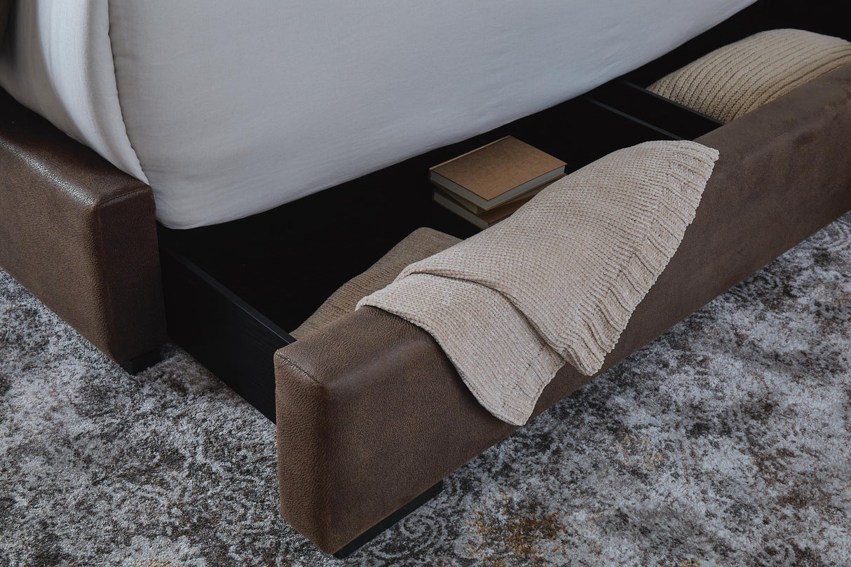 Lavernty Queen Upholstered Storage Bed from Ashley - Luna Furniture