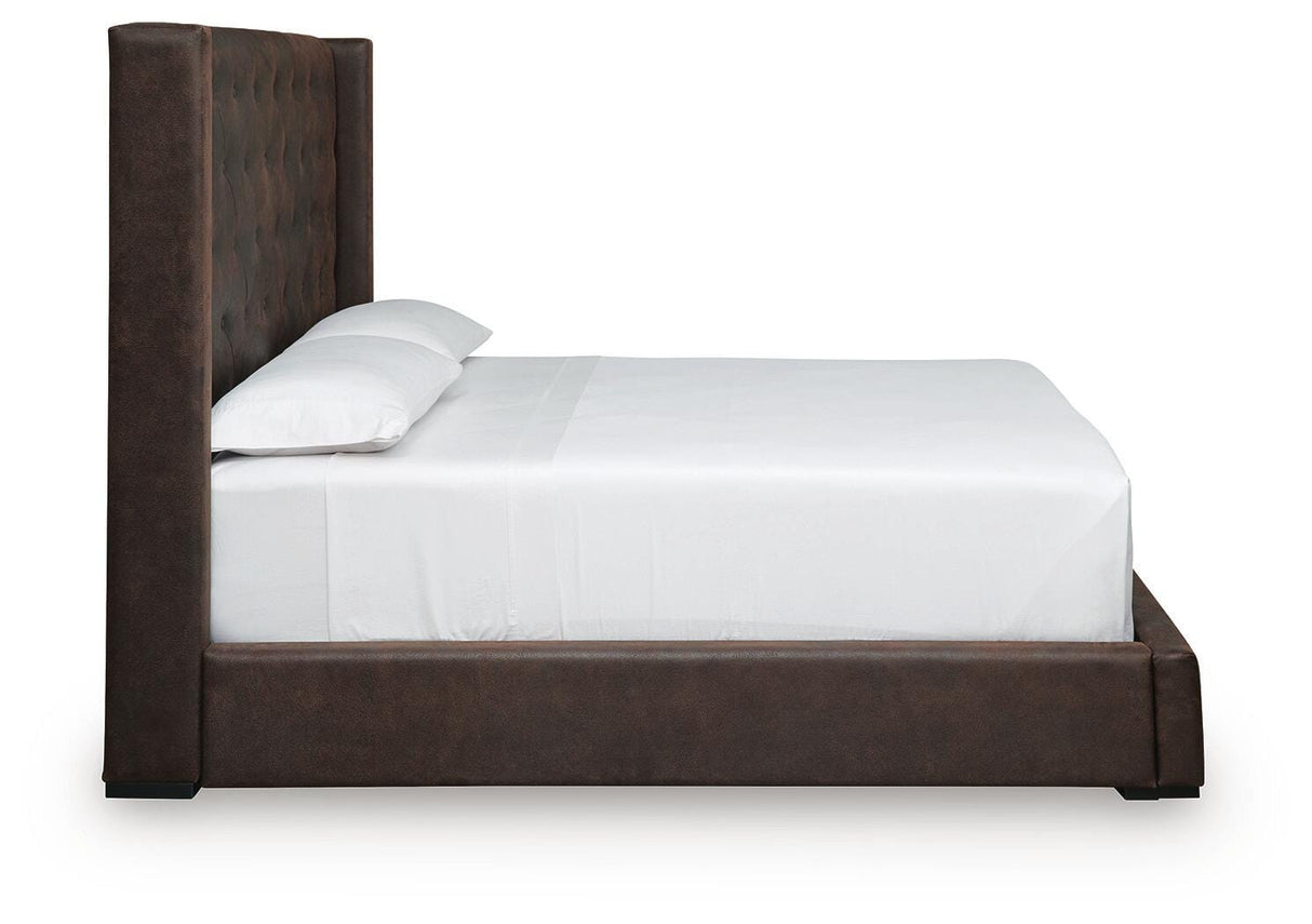 Lavernty King Upholstered Storage Bed from Ashley - Luna Furniture