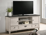 Saywer Antique 68" White/Brown TV Stand from Crown Mark - Luna Furniture