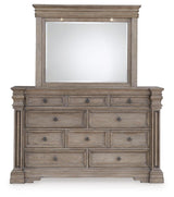 Blairhurst California King Panel Bed with Mirrored Dresser from Ashley - Luna Furniture
