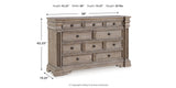 Blairhurst King Panel Bed, Dresser, Chest and 2 Nightstands from Ashley Furniture - Luna Furniture
