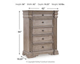 Blairhurst Light Grayish Brown Queen Panel Bed, Dresser, Mirror, Chest and Nightstand from Ashley - Luna Furniture