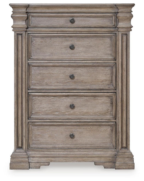 Blairhurst Light Grayish King Panel Bed, Chest and 2 Nightstands from Ashley - Luna Furniture