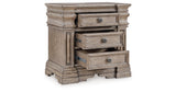 Blairhurst Light Grayish Brown Queen Panel Bed with Mirrored Dresser and 2 Nightstands from Ashley Furniture - Luna Furniture