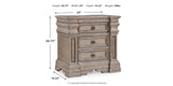 Blairhurst Light Grayish Brown Queen Panel Mirrored Dresser, 2 Chests and 2 Nightstands from Ashley Furniture - Luna Furniture