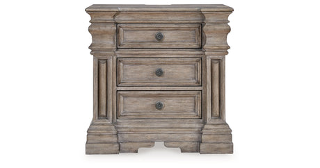 Blairhurst Light Grayish Brown Queen Panel Mirrored Dresser, 2 Chests and 2 Nightstands from Ashley - Luna Furniture